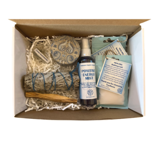 Healing Box, Sage, Palo Santo, Salt, Scrub, Positive Energy Mist
